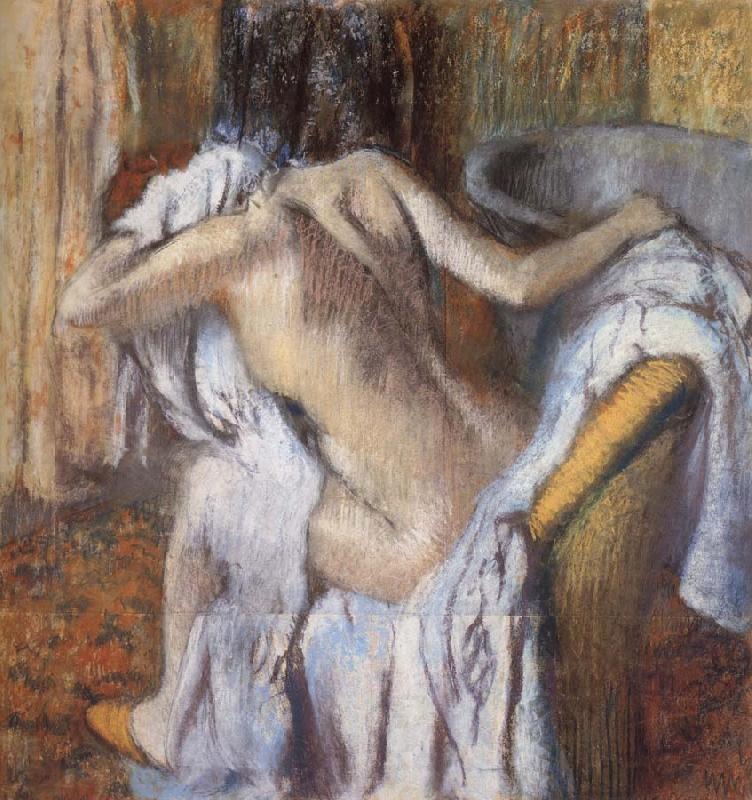 Germain Hilaire Edgard Degas After the Bath,Woman Drying Herself Spain oil painting art